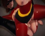 Helen Parr gets creampied by her futa clone - The Incredibles Inspired from helen parr buttjob