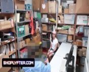 Naughty Babe Carolina Sweets Caught Stealing And Takes Facial from shoplyfter rebellious teen caught stealing has to suck dick