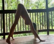 pregnant abdominal strengthening nude yoga - yoga with grey from gris