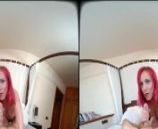Ugly red hair with small tits fucked in VR from 360d