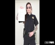 Super Kinky Lesbian Criminal Vanna Bardot Bargains Her Hairy Pussy To Big Boobs Police Officer Karma Rx During Questioning from bangla police officer sex
