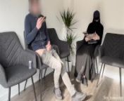 Public Dick Flash in a Hospital Waiting Room! Gorgeous muslim stranger girl caught me jerking off from hijab en