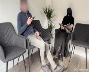 Public Dick Flash in a Hospital Waiting Room! Gorgeous muslim stranger girl caught me jerking off from dick flash asking direction