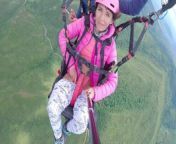SQUIRTING while PARAGLIDING in 2200 m above the sea ( 7000 feet ) from haute mare squirt mating