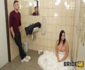 BRIDE4K. Bride remains alone with a stranger in the locked WC and cheats on her groom from wc 3gp