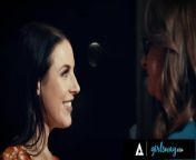 GIRLSWAY - Lonely Woman Cheats On Her Husband With His Boss&apos; Wife Angela White During Couple Dinner from gazelle lone