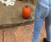 Pumpkin Smashing with Blonde Big Tits KENZIE TAYLOR for Halloween Trick or from ban 10xxx